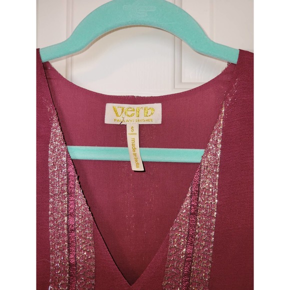 Brand New! Verb by Pallavi Singhee Tiered Maxi Dress Rare Anthropologie Sample! - Picture 4 of 10